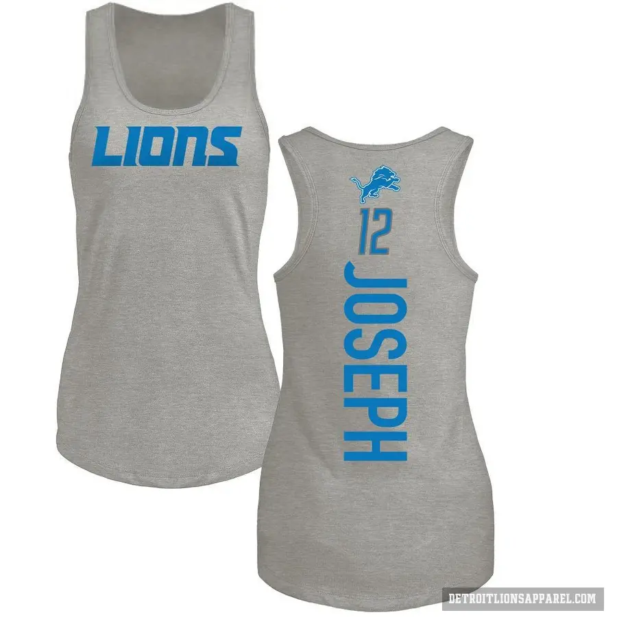 Women's ＃12 Brandon Joseph Detroit Lions Ash Backer Tank Top