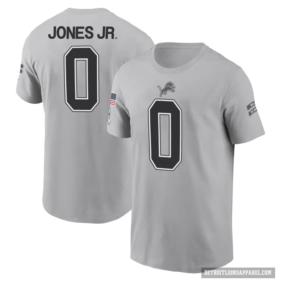 Youth ＃0 Marvin Jones Jr. Detroit Lions Gray 2024 Salute to Service T-Shirt