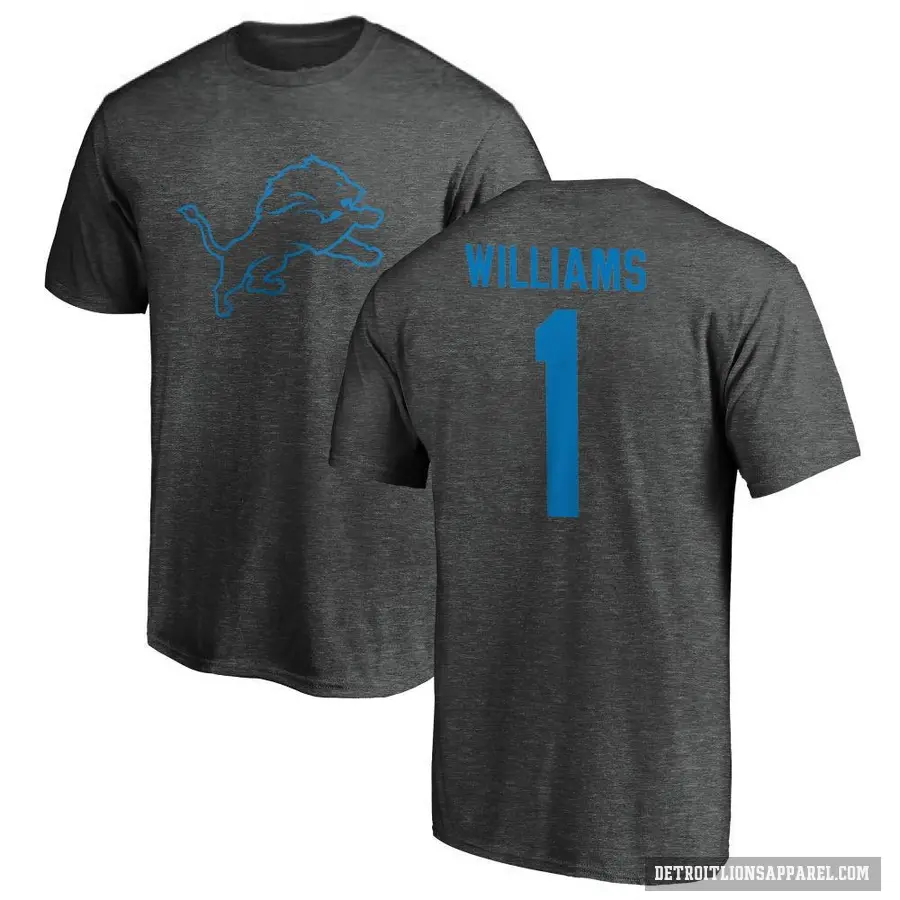 Youth ＃1 Jameson Williams Detroit Lions Ash One Color T-Shirt