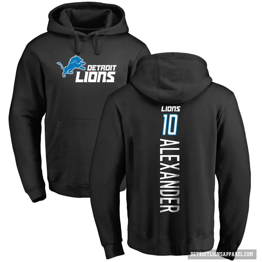 Youth ＃10 Kwon Alexander Detroit Lions Black Pro Line Backer Pullover Hoodie