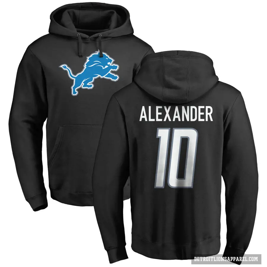 Youth ＃10 Kwon Alexander Detroit Lions Black Pro Line Logo Pullover Hoodie