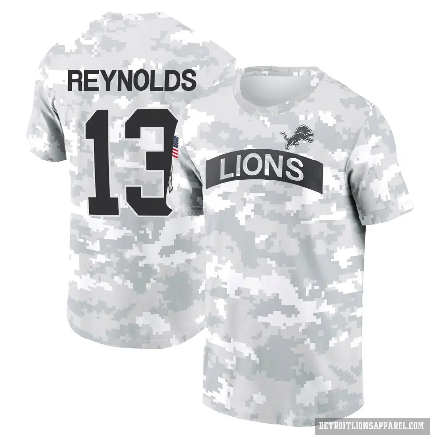 Youth ＃13 Craig Reynolds Detroit Lions Camo Arctic 2024 Salute to Service Performance T-Shirt