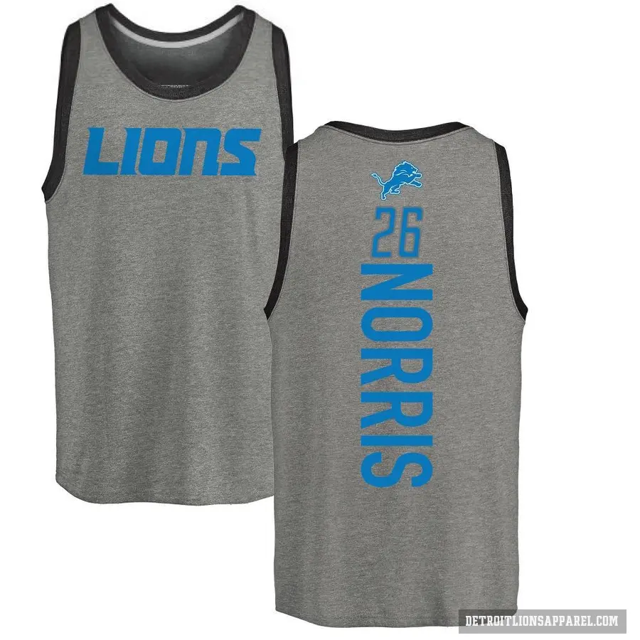 Youth ＃26 Morice Norris Detroit Lions Ash Backer Tank Top