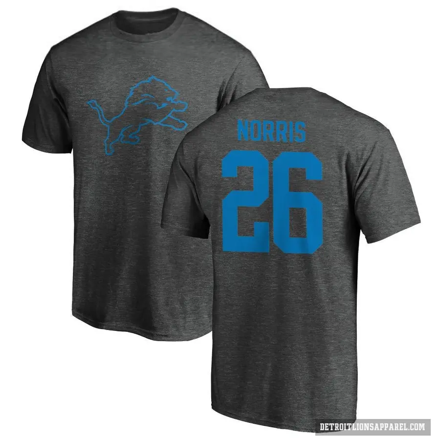 Youth ＃26 Morice Norris Detroit Lions Ash One Color T-Shirt