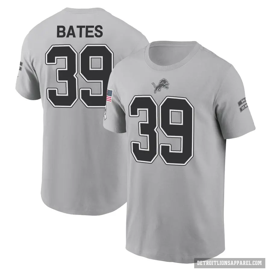 Youth ＃39 Jake Bates Detroit Lions Gray 2024 Salute to Service T-Shirt