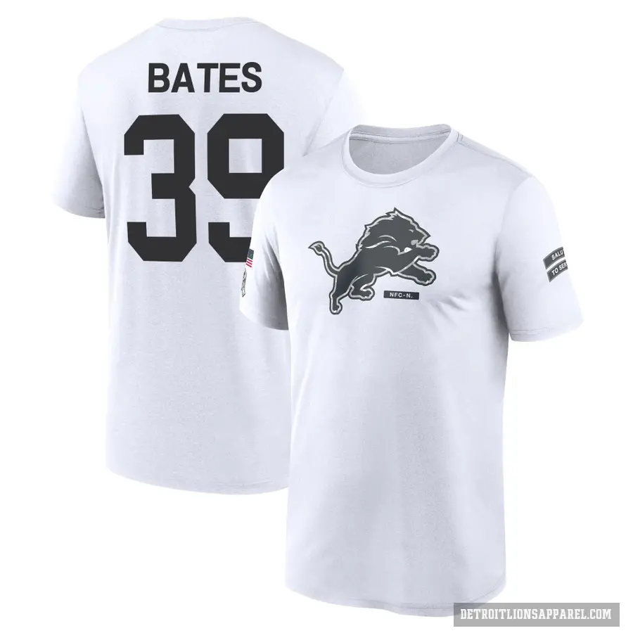 Youth ＃39 Jake Bates Detroit Lions White 2024 Salute to Service Performance T-Shirt