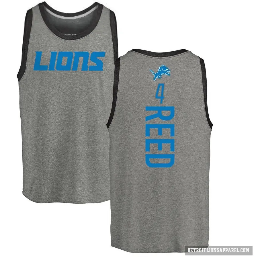 Youth ＃4 D.J. Reed Detroit Lions Ash Backer Tank Top