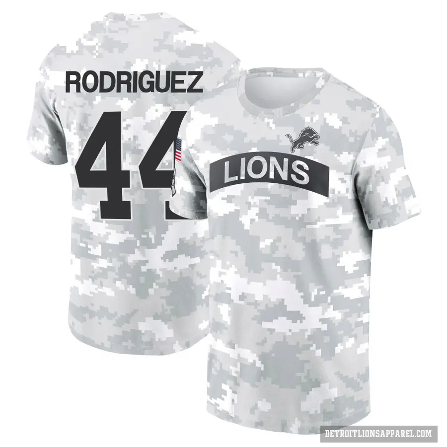 Youth ＃44 Malcolm Rodriguez Detroit Lions Camo Arctic 2024 Salute to Service Performance T-Shirt
