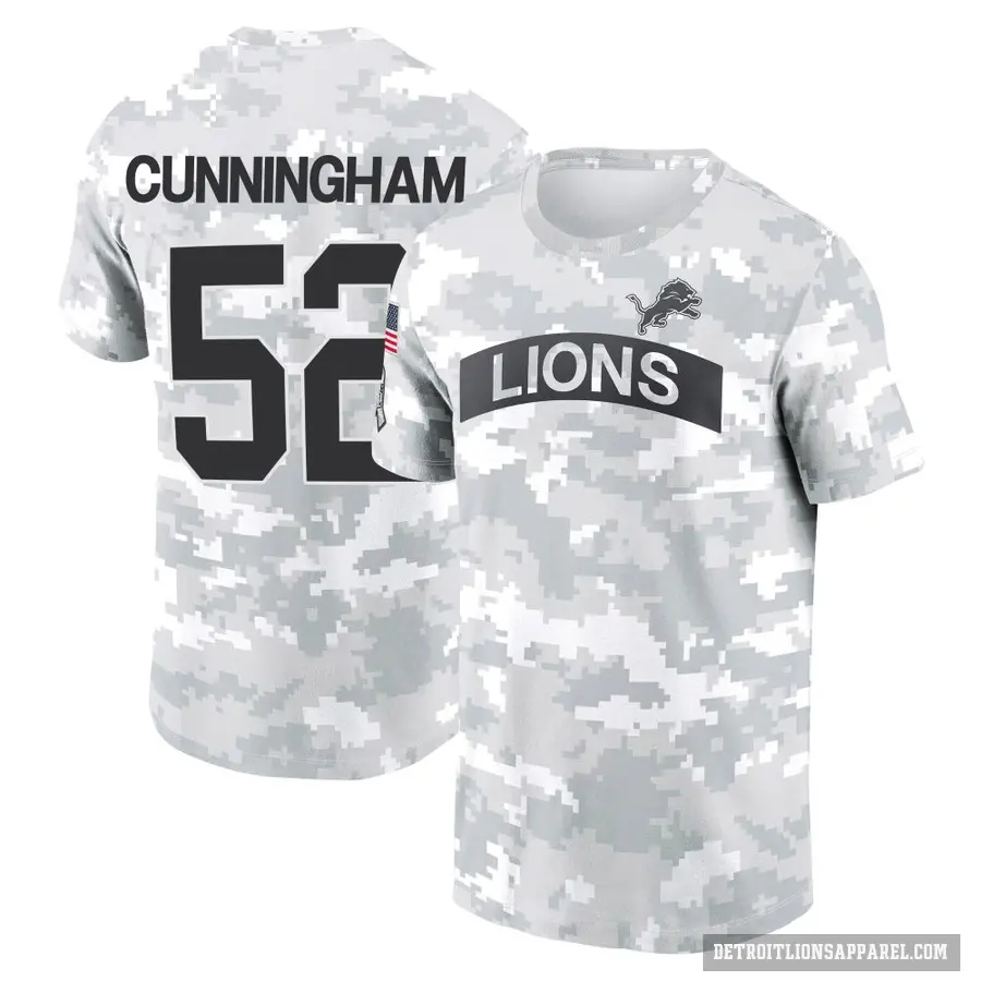 Youth ＃52 Zach Cunningham Detroit Lions Camo Arctic 2024 Salute to Service Performance T-Shirt