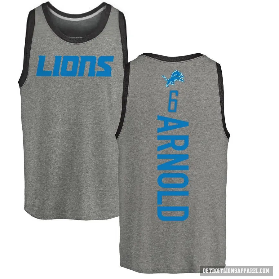 Youth ＃6 Terrion Arnold Detroit Lions Ash Backer Tank Top