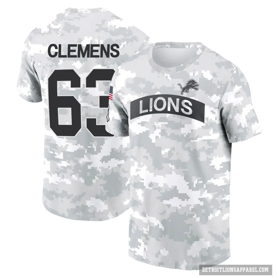 Youth ＃63 Duke Clemens Detroit Lions Camo Arctic 2024 Salute to Service Performance T-Shirt