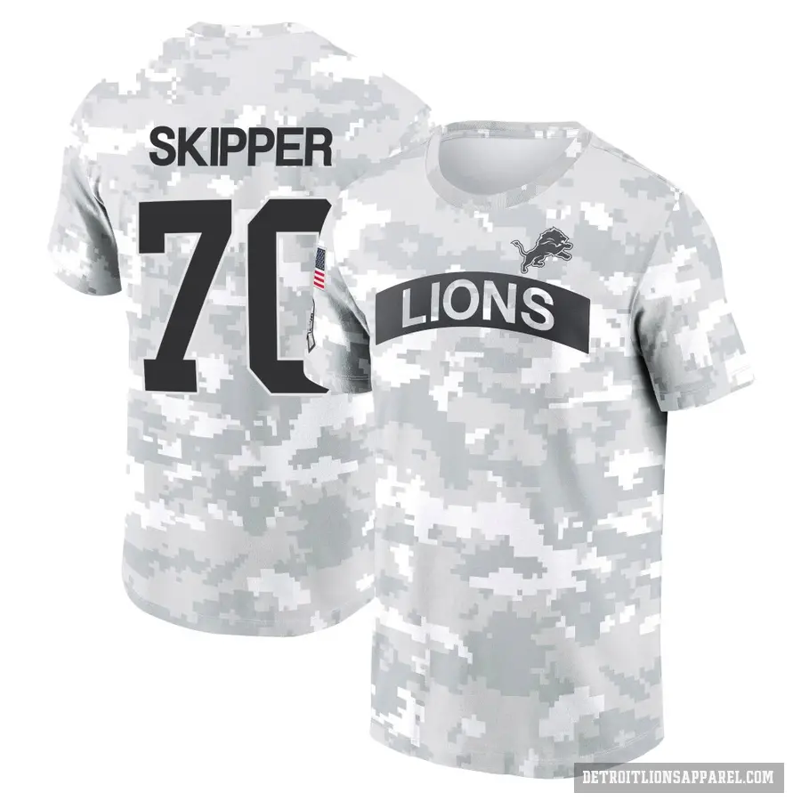 Youth ＃70 Dan Skipper Detroit Lions Camo Arctic 2024 Salute to Service Performance T-Shirt