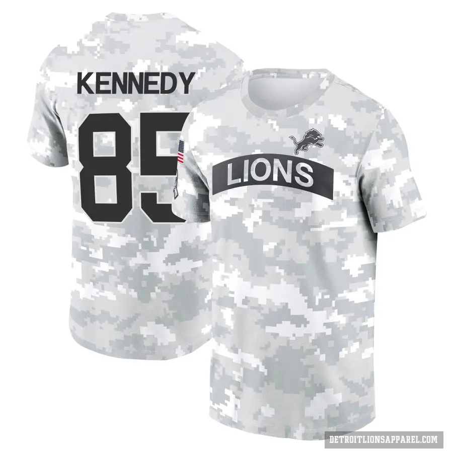 Youth ＃85 Tom Kennedy Detroit Lions Camo Arctic 2024 Salute to Service Performance T-Shirt